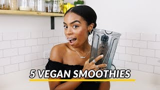 5 Vegan Breakfast Smoothies  Post Gym Smoothies [upl. by Eugnimod]