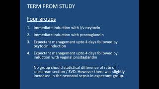 Premature rupture of membranes PROM by ProfDr Sadaqat Jabeen [upl. by Neelrahs]