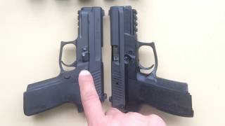 Size Compare Sig Sauer p224 vs p229 vs SP2022 vs p226 vs p226 Dark Elite [upl. by Glory]