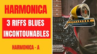 3 RIFFS BLUES INCONTOURNABLES A LHARMONICA [upl. by Cerys]