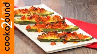 Zucchine ripiene  Ricetta facile e veloce [upl. by Diarmid]