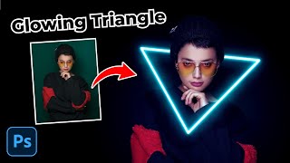 Easy how to Create a Glowing Triangle in Photoshop [upl. by Annayek]