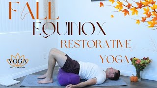 Welcoming Fall 30Minute Restorative Yoga for Relaxation [upl. by Esorylime]