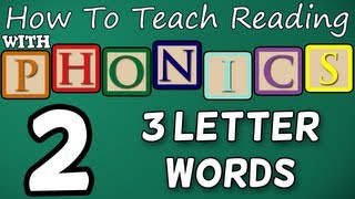 How to teach reading with phonics  212  CVCs 3 Letter Words  Learn English Phonics [upl. by Nybbor]