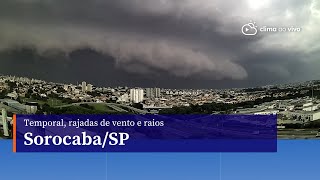 Temporal rajadas de vento e raios em SorocabaSP  031123 [upl. by Hintze981]