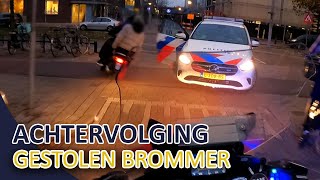 Politieachtervolging  Politie Utrecht Zuid  Gestolen brommer  Gesignaleerde aangehouden [upl. by Harbert964]