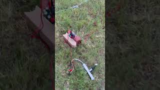 Mini hydro motor attached to water hose Using a voltage step up powering 24v light string [upl. by Cousins]