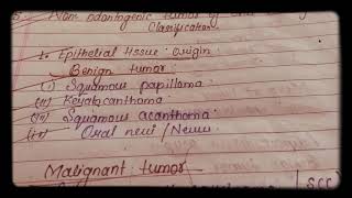 Non odontogenic tumor classification oral pathology [upl. by Sallie603]