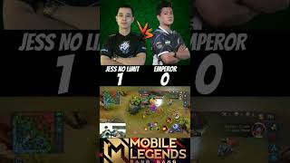 Jess no limit vs Emperor 🔥 1v1 by gus Pro players 🔥 jessnolimit emperor gusion mlbb shorts [upl. by Phonsa119]