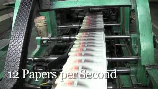 Newspaper printing press at work [upl. by Liauqram936]