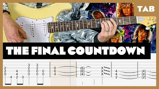 Europe  The Final Countdown  Guitar Tab  Lesson  Cover  Tutorial [upl. by Llewxam476]