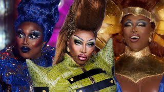 All of Sapphira Cristáls Runway Looks from RuPaul Drag Race Season 16 [upl. by Ahsitil252]