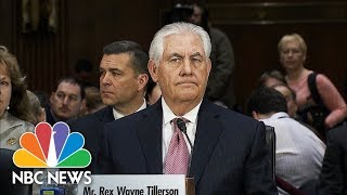 President Trump Fires Rex Tillerson As Secretary Of State Replaces Him With Mike Pompeo  NBC News [upl. by Gnuy]