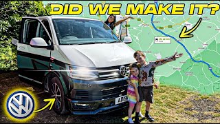 TAKING THE CRASHED VW CARAVELLE I REBUILT ON A FAMILY TRIP [upl. by Amikehs]