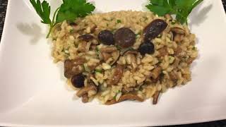 Risotto ai FUNGHI Pioppini  Semplice e veloce [upl. by Onateag569]