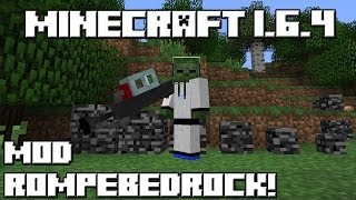 Minecraft 164 MOD ROMPE BEDROCK [upl. by Gosser775]