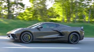 2020 C8 Corvette in Zeus Bronze in the Wild Exclusive Footage [upl. by Polly681]