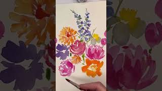 EASY Watercolor Flowers using Dr PH Martins Hydrus [upl. by Vanden]