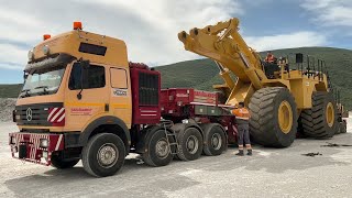 Transportation Of Huge Wheel Loader Bulldozer And Excavators  Mega Machines Movie [upl. by Eromle]