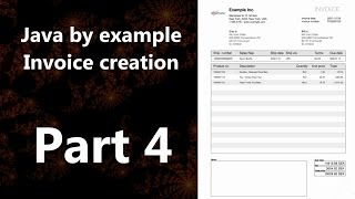 Invoice creation part 4 Java by Example [upl. by Elagibba]