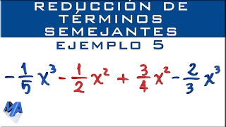 Reducción de términos semejantes con fracciones ejemplo 2 [upl. by Tenay]