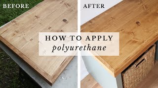 How to Apply Polyurethane to Wood  Easy Guide to Finishing Wood with Polyurethane [upl. by Eniamerej]