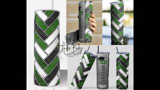 Green Black White Senior 2022 Graduation Tumbler Sublimation Design 20 oz Skinny [upl. by Eislrahc219]