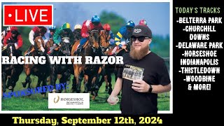 LIVE Horse Racing Handicapping  Delaware Park  Horseshoe Indianapolis  Thistledown  Thu Sep 12th [upl. by Billmyre988]