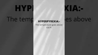 hyperpyrexia medical term shorts temperature body very high [upl. by Enomad]