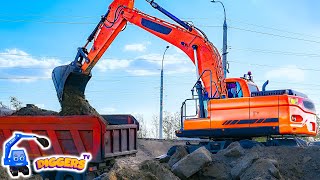 Diggers At Work 🦺 Diggers For Kids Learn About Construction Vehicles  Diggers TV [upl. by Weyermann]