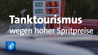 Hohe Spritpreise Deutsche fahren zum Tanken nach Polen [upl. by Pallaton115]