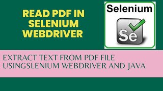 How to Extract Text from PDF file with java and selenium WebDriver  How to read a PDF in Selenium [upl. by Johnny743]