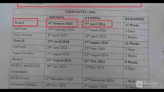 2024 Academic calendarTerm 1term 3 Term dates [upl. by Burt125]