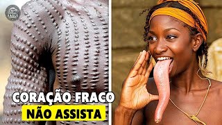 CHOCANTE  Tatuagens nas Gengivas Pescoços Mais Longos que os Braços Padrões de Beleza na África [upl. by Llacam]