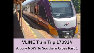 VLINE Albury NSW To Southern Cross 170924 Part 1 Trains VLINE WindowView Travel [upl. by Chandos128]