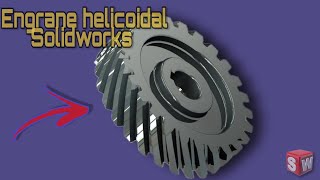 Diseño de Engrane Helicoidal en solidworks TutorialCurso [upl. by Tacita696]