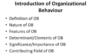 Introduction of Individual Behaviour  MBA 1st semester  Organizational Behaviour [upl. by Sansbury]