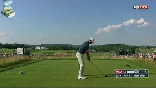 Champion Dustin Johnsons Majestic Golf Shots 2016 US Open Championship at Oakmont [upl. by Ettenan]