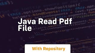 java read pdf file [upl. by Desirae449]