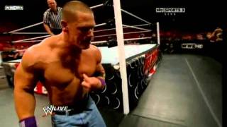 WWE Monday Night Raw John Cena vs Randy Orton [upl. by Atteloc]