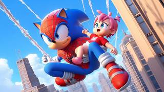 SPIDERMAN SONIC Rescue Brewing Cute Baby From Danger What Happened😍Sonic The Hedgehog 3 Animation [upl. by Orlena]