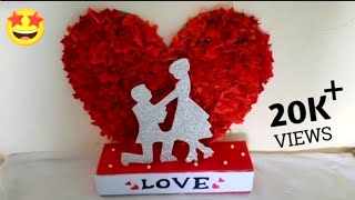 DIY Marriage gift ideas  Special Gift for weddingAnniversary  Heart showpiece making with paper [upl. by Hcirdeirf914]