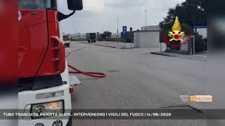 TUBO TRANCIATO PERDITA DI GPL INTERVENGONO I VIGILI DEL FUOCO  14082020 [upl. by Leon596]