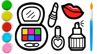 How to Draw a Makeup Kit for kids 💄💅💜💚💖 Makeup kit DrawingMakeup kit Coloring Pages for Kids [upl. by Kado841]