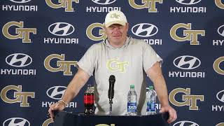 GT Football 2024 Spring Practice Day 1  Head Coach Brent Key Media Availability [upl. by Gregorius]