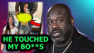 EXPOSED Shaquille ONeal Touching Girlfriend Body Women Drops Receipts [upl. by Aniela556]