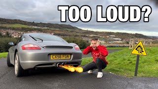 LOUD EXHAUST FITTED TO MY PORSCHE CAYMAN 987 S [upl. by Asyen40]