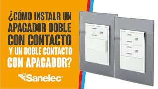 Cómo instalar un apagador doble con contacto y un doble contacto con apagador [upl. by Diskin]