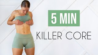 5 MIN TOTAL CORE BURN WORKOUT No Equipment [upl. by O'Donovan501]