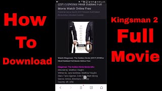 how to download kingsman 2 full movie dubbed hindi for free 2017 [upl. by Aroel522]